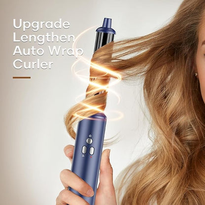Air Styler Hair Dryer Brush - 6 in 1 Hair Styler Ionic Auto Wrap Hot Air Curler Blow Dryer Brush, 38m/s High Speed Blowout Airflow Hair Dryer Multi Styler Fast Drying Styling for Curly/Straight Hair