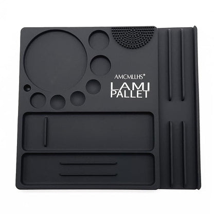 Silicone Palette for Lash Lift Brow Lamination Palette,Silicone Palette for Lash Lift and T-int 9 Function Tray for Eyelash Lifting Brow Lamination,DIY Tint Mixing Tool for Perming Lashes (Black)