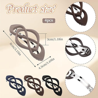 4Pcs Hair Barrettes for Women Flat Hair Clips French Hair Claw Clips for Girls Vintage Hair Clicps for Thick Thin Long Short Hair Stylish Hair Accessories for Women Gifts