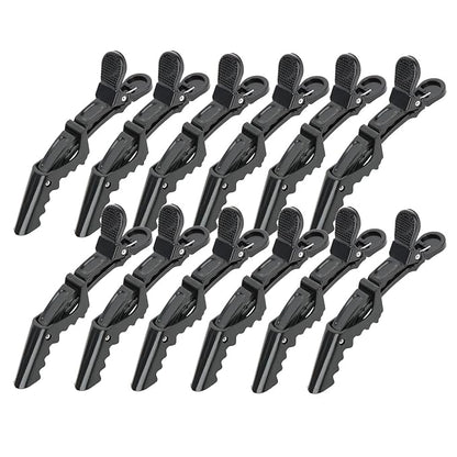 12Pcs Black Hair Clips for Styling Sectioning, Alligator Hair Clips Salon Hair Clips Professional Alligator Clips for Hair, Hair Styling Clips Hair Accessories for Women