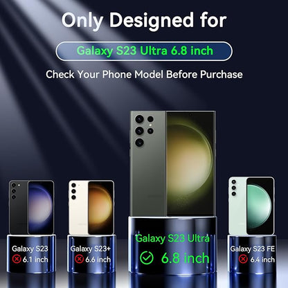 OWKEY for S23 Ultra Case 6.8'', Magnetic Samsung Galaxy S23 Ultra Case for Magsafe, [Shockproof Military] Transparent Back Slim Bumper Cover Phone Case Galaxy S23 Ultra Case, Clear