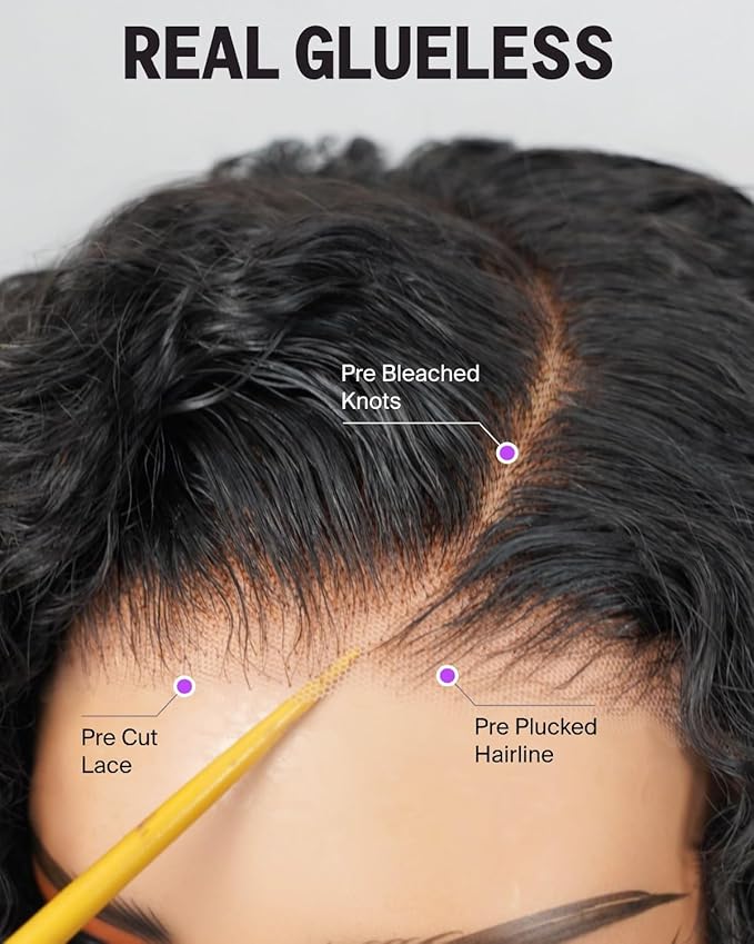12A Bob Wig Human Hair Glueless Curly Bob Wig Human Hair Real Ready to Go Glueless Wigs Human Hair Pre Plucked Pre Cut 6X5 HD Lace Short Bob Wig Bleached Tiny Knots 14 Inch