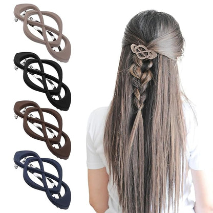 4Pcs Hair Barrettes for Women Flat Hair Clips French Hair Claw Clips for Girls Vintage Hair Clicps for Thick Thin Long Short Hair Stylish Hair Accessories for Women Gifts