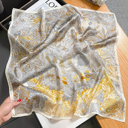 100% Pure Mulberry Silk Scarfs 26"x26" Square Scarf Women Neckerchief Headscarf hair scarf bandana Gift Packed