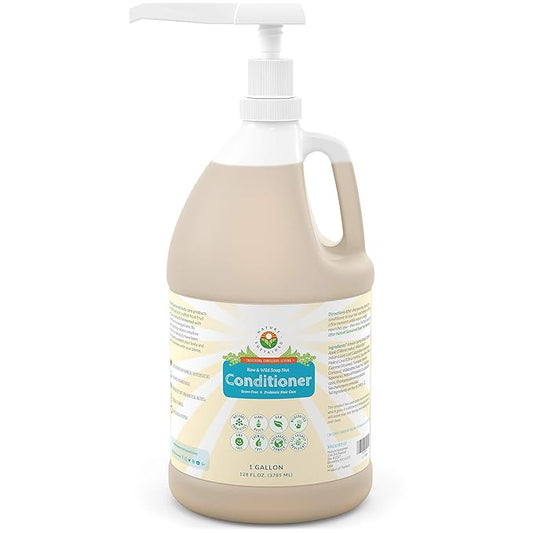 Organic Conditioner - Hypoallergenic, Chemical-Free, Sulfate Free Natural Conditioner for Dry or Damaged Hair, Raw Probiotic Hydrating Soapberry Formula, Gallon, Original