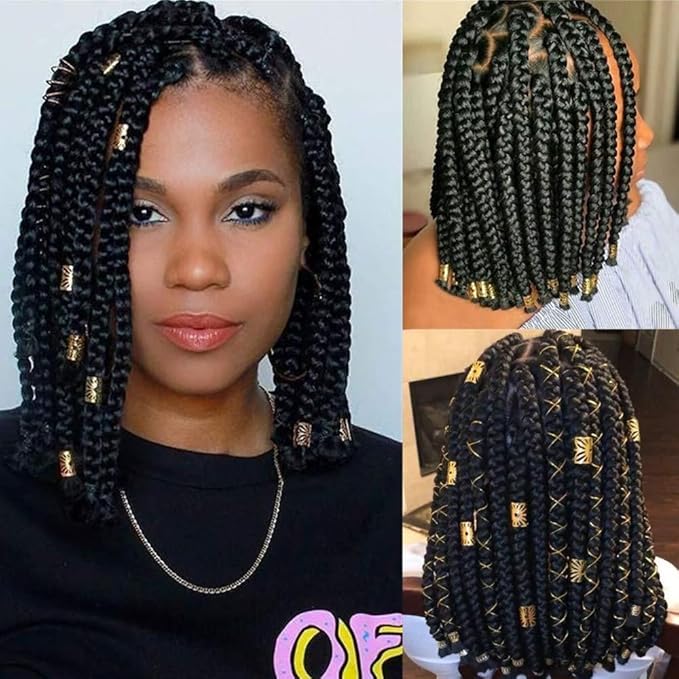 170 Pcs Hair Jewelry for Braids Accessories, Hair Cuffs for Braids Loc Jewelry for Black Women Hair Coils Rings for Hair Braids Decoration Dreadlock Beads Locs Accessories