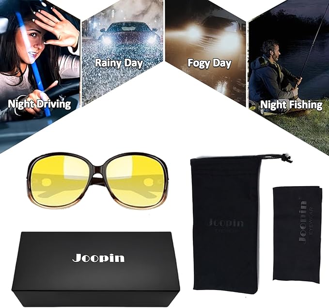 Joopin Big Womens Sunglasses Polarized Trendy Sun Glasses Large Rectangle UV Protection Rhinestone Sunnies