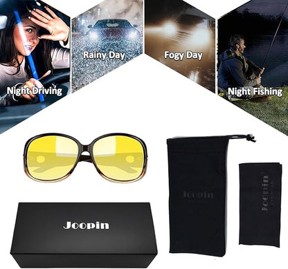Joopin Big Womens Sunglasses Polarized Trendy Sun Glasses Large Rectangle UV Protection Rhinestone Sunnies