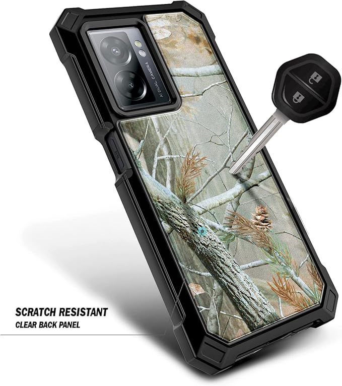 NZND Compatible with OnePlus Nord N300 5G Case with [Built-in Screen Protector], Full-Body Protective Shockproof Rugged Bumper Cover, Impact Resist Phone Case (Camo)