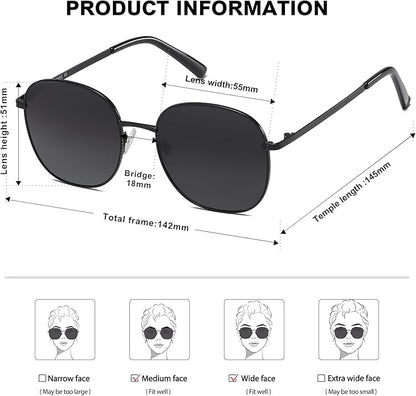 SOJOS Classic Trendy Square Sunglasses for Women Men Cute Big Frame Gold Shades SJ1137