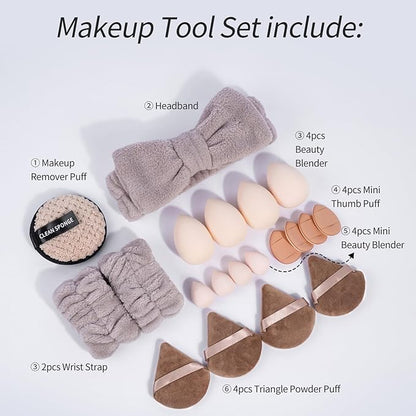MAANGE 38 Pcs Makeup Brush Set Premium Synthetic Make Up Brushes Soft Foundation Powder Eyeliner Eye Shadow Makeup Brushes Professional Makeup Tool Set (Champagne)