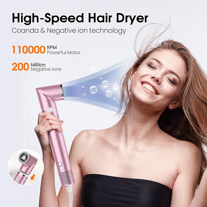 2IN1 Hair Dryer Brush hot air Brushes Volumizing for Fast Drying 1400W high Speed Multi Hair stylers for All Hair Types
