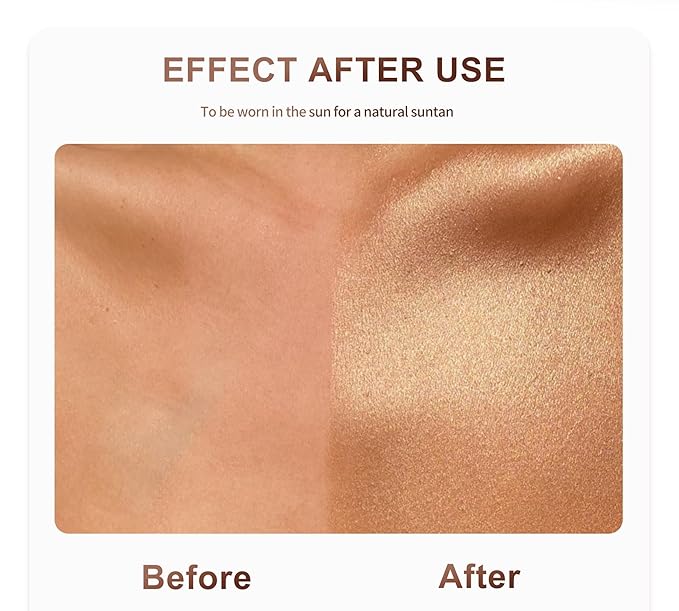 MAEPEOR Glow Liquid Foundation Waterproof Dewy Foundation With Slight Shimmer 2 Colors Nourishing Glow Body Liquid Bronzer for Radiant, Natural Sunkissed Complexion (30ml, Color 02)