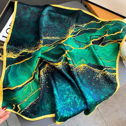 100% Pure Mulberry Silk Scarfs 26"x26" Square Scarf Women Neckerchief Headscarf hair scarf bandana Gift Packed