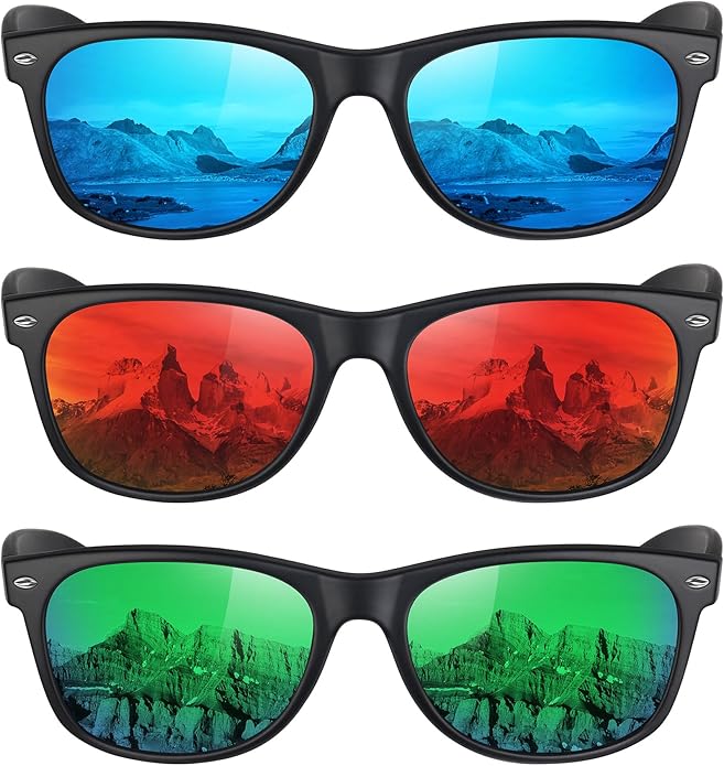 MEETSUN Classic Polarized Sunglasses for Women Men Trendy Retro Sun Glasses for Driving UV Protection (3 Pack)