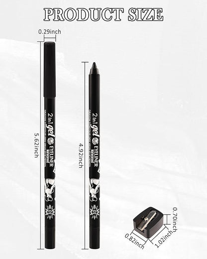 Nude Waterline Eyeliner Gel Pencil,Peach Eyeliner Waterline Waterproof Smudge-Proof, Long Stay Eye Liner Brightener Pen with Sharpener, Safe for Sensitive Eyes, Soft Cream Rich Color Eye Makeup Pen-03