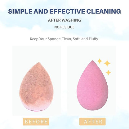 17.6 FL OZ Makeup Brush Cleaner for Brushes, Sponge and Puff,Deep Cleaning Washing Cleanser Shampoo