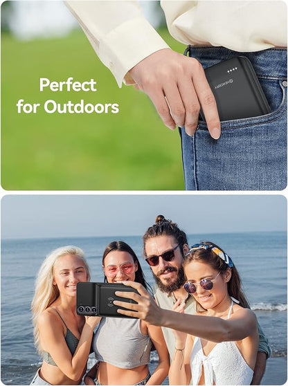 NEWDERY Battery Case for Galaxy S23 Plus 10000mAh, Qi Wireless Charging, Fast Charging, Sync Data Supported, Powerful Portable Rechargeable Charger Case for Samsung S23+ 5G 6.6"(2023 Release) Black