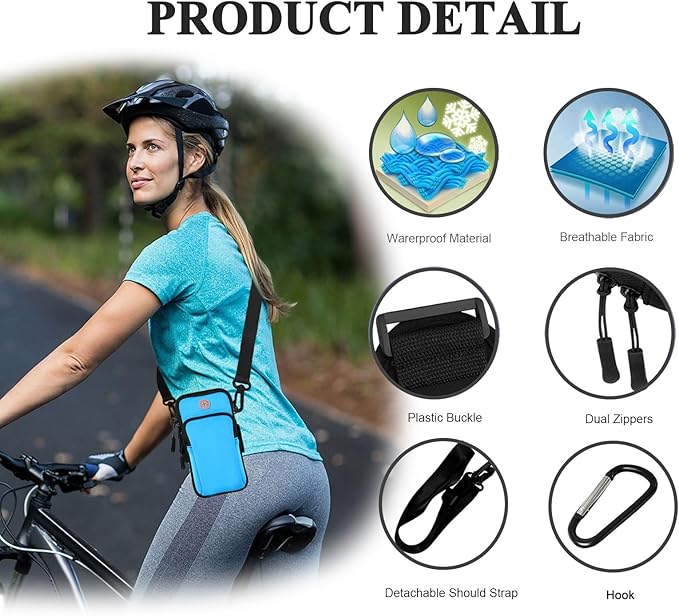 Phone Holder for Running Armband,Cell Phone Purse Crossbody for Women Men Kids,iPhone 16 16e 15 14 13 12 11 Pro Max Xs Xr X Plus SE Mini Galaxy Ultra S24 S25 Note Pouch Exercise Arm Bands Bag