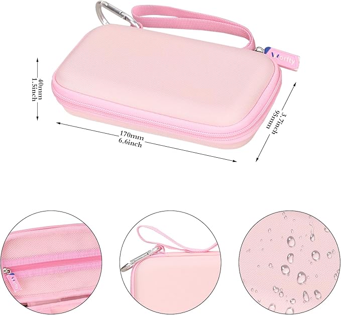Hard Travel Case for SABANI for LOVELEDI for IAPOS for Pxwaxpy for OHOVIV for FOCHEW Portable Charger Power Bank, Storage Holder for Fast Charging Battery Protective Case (Pink)