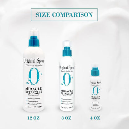 Original Sprout Miracle Detangler Spray, Lightweight Non-Greasy Leave-In Conditioner Spray for All Hair Types, Smooths, Softens & Detangles, Vegan, Cruelty-Free, Safe for Kids & Adults, 8 fl oz