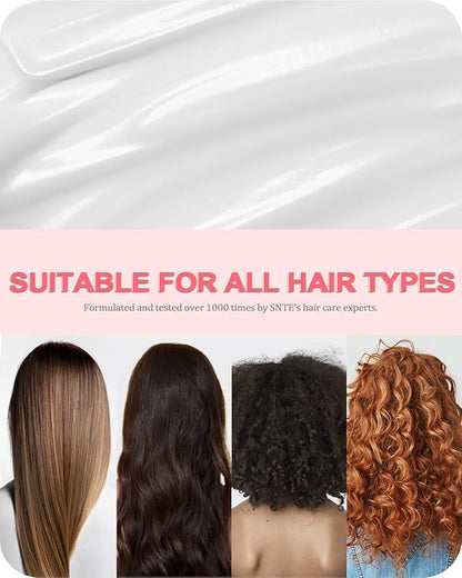 4-In-1 Styling Cream, Hair Styling Cream for Slick Back Hair, Anti Frizz Hair Cream for Smooth & Soft, Add Shine Curl Defining Cream, Non-greasy Hair Cream for Curly, Frizzy, Dry Hair, Travel Size