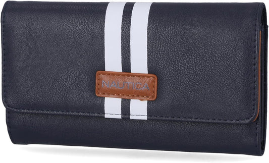 Nautica Money Manager RFID Slim and Small Wallet for Women - Credit Card Holder with Coin Purse and Zipper Wallet, Women's Clutch Organizer