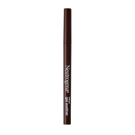 Neutrogena Intense Gel Eyeliner with Antioxidant Vitamin E, Smudge- & Water-Resistant Eyeliner Makeup for Precision Application, Dark Brown, 0.004 oz