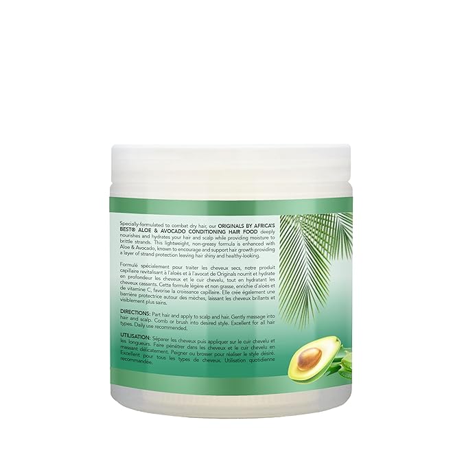 Originals by Africa's Best Aloe & Avocado Conditioning Hair Food - for Brittle, Dry Hair, 5.25 oz