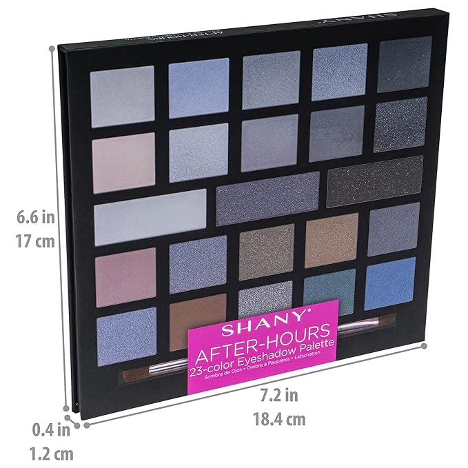 SHANY Eyeshadow Palette - 23 Pigmented, Long-Lasting & Blendable Matte/Shimmer Eye Color Shades for All Skin Tones - After-Hours