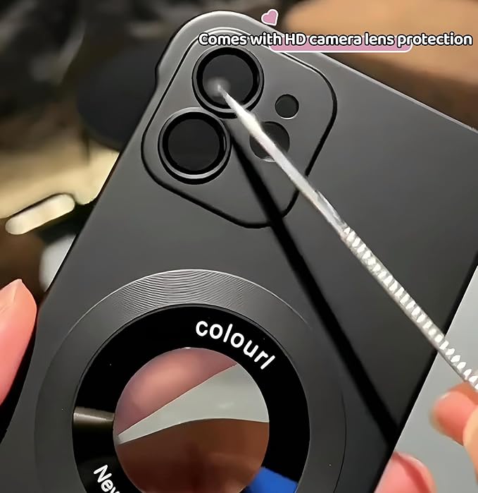 Compatible iPhone 12 Silicone Minimalist Case with Camera Lens Bumper, Frameless Design, Ultra Thin and Shockproof, Simple and Practical Impact Protection