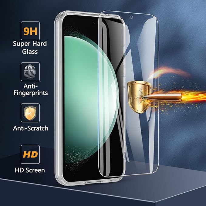 OWKEY Design for Galaxy S23 FE Case 6.4'', Magnetic Galaxy S23 FE Case for Magsafe with Screen Protector [Military-Grade Protection] Shockproof Phone Case S23 fe Slim Protective case S23 FE 5G, Clear