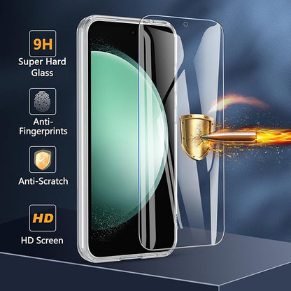 OWKEY Design for Galaxy S23 FE Case 6.4'', Magnetic Galaxy S23 FE Case for Magsafe with Screen Protector [Military-Grade Protection] Shockproof Phone Case S23 fe Slim Protective case S23 FE 5G, Clear