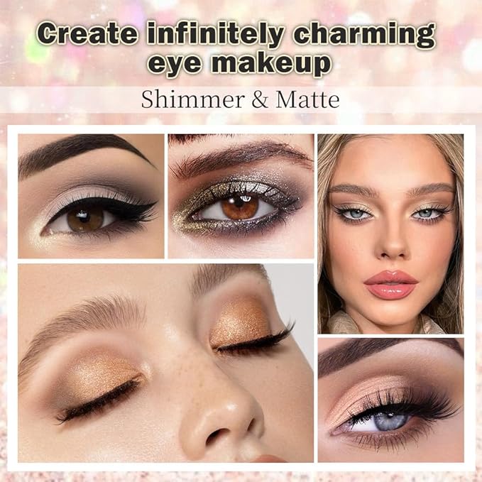 Neutral Smokey Eye Shadow Palette,Nude Silver Gray Black Cream Eyeshadow Palette,Make Up Pallets for Women Highly Pigmented Natural Eyeshadow for Eyes Long Lasting Naturing-Looking,Blendable,Vegan