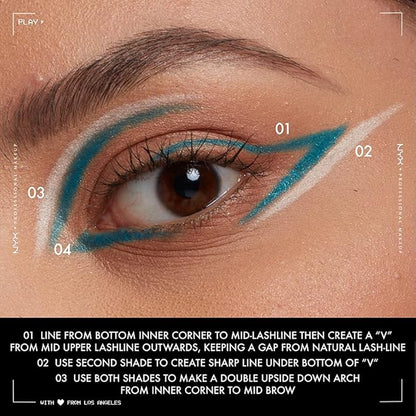 NYX PROFESSIONAL MAKEUP Epic Wear Liner Stick, Long-Lasting Eyeliner Pencil - Pack of 3 (Pure White, Pitch Black, Deepest Brown)