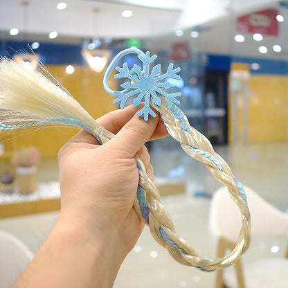 Ozzwolle 6 Pcs Girls Braid Ponytail Extensions Hairpieces, Colored Braid Hair Extensions Hair Pieces for Kids Little Girls