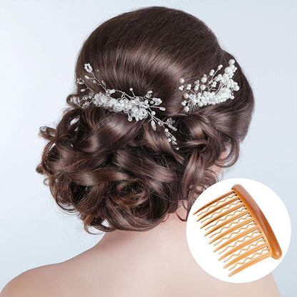 12 Pieces Plastic Teeth Hair Combs Tortoise Side Comb Hair Accessories(Black, Transparent, Dark Brown, Light Brown)
