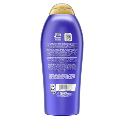 OGX Thick & Full + Biotin & Collagen Volumizing Conditioner, Nutrient-Infused Conditioner + Vitamin B7 Biotin Gives Hair Volume & Body for 72+ Hours, Sulfate-Free Surfactants, 25.4 fl. oz