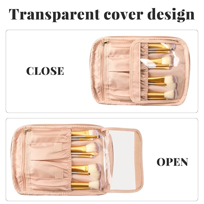 OCHEAL Makeup Bag, Large Travel Makeup Bag Cosmetic Bags for Women Traveling Washable Make Up Bag Organizer Case -Large Rose Gold