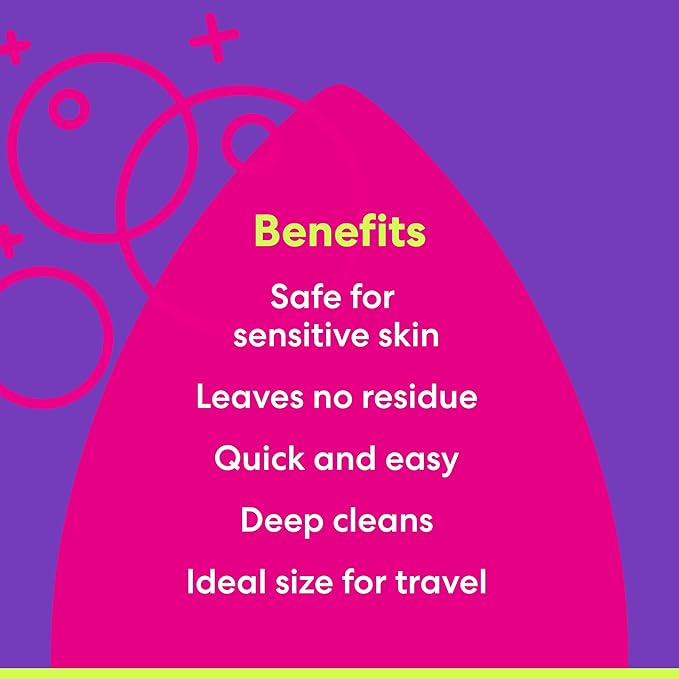 Beautyblender® | Blendercleanser® Solid Lavender Makeup Sponge & Brush Cleanser + Silicone Scrub Mat, Cleansing Tool & Scented Makeup Sponge Cleaner, Vegan, Cruelty Free, Made in the USA, 1 oz