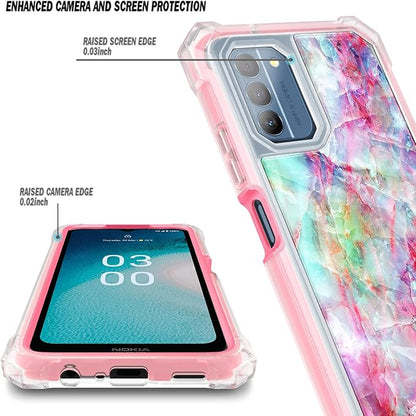 NZND Compatible with Nokia G100 Case (N150DL) /Nokia C300 (N155DL) with [Built-in Screen Protector], Full-Body Protective Shockproof Rugged Bumper Cover, Impact Resist Phone Case (Fantasy)