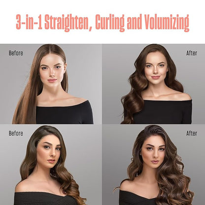 Bekind Twist Pro Thermal Brush - 1.5 Inch Versatile Heated Round Hot Air Brush, Effortless Blowout Curling Hair Styling Tools, Negative Ion Blow Out Hot Round Brush, 20s Fast Heats (Peach)