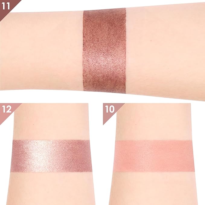 3 PCS Gel Eyeshadow Stick,Cream Matte and Shimmer Eyeshadow Pencil,Waterproof & Smudge-Proof Highlighter Makeup Pen,Long Lasting Shimmer Finishing and Create Resistant,P-Heavenly Letter