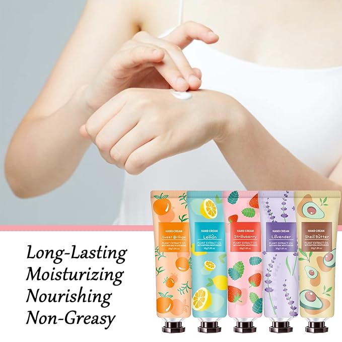 10 Pack Hand Cream for Dry Cracked Hands,Fathers Day Gift for Dad,Teacher Appreciation Gifts,Mom Gifts,Birthday Gifts for Women,Natural Plant Fragrance Mini Hand Lotion Moisturizing Hand Care Cream