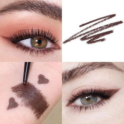 10PCS Automatic Waterproof Inner Eyeliner, Eyeshadow & Eyebrow Pencil – Multi-Use Cream Pen for Liner, Shadow & Brows (6*Black+4*Brown)