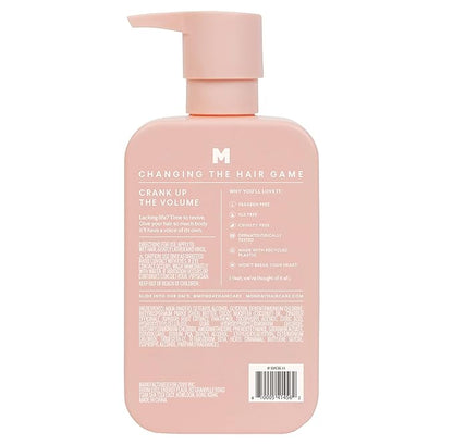 MONDAY HAIRCARE Volume Conditioner 12oz for Thin, Fine, and Oily Hair, Made from Coconut Oil, Ginger Extract, & Vitamin E, 100% Recyclable Bottles (354ml), PINK (10436)