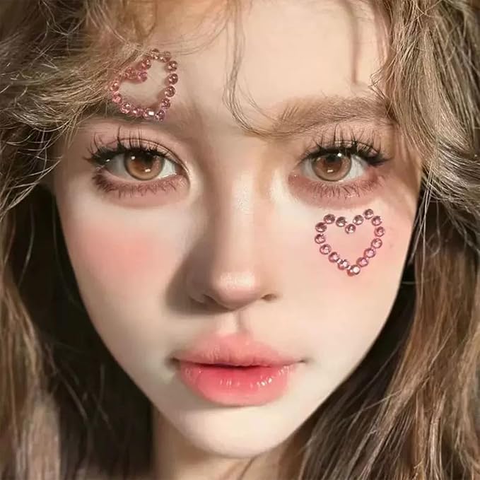 NOOEPC Face Gems Hair Gems, Self-Adhesive Face Jewels Eye Jewels Rhinestones DIY Face Gems Stick on, Hair Body Rhinestones Gems Crystals Pearls for Face Eyes Makeup Body, Crafts