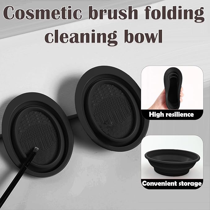 Makeup Brush Set, 48Pcs Makeup Tool Set Premium Synthetic Foundation Concealers Powder Eye Shadows Makeup Brushes Kit for for Beginner Professional, Black