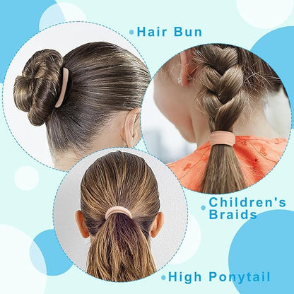 150PCS Blonde Seamless Hair Ties, IKOCO Hair Ties No Damage, Cotton Seamless Ponytail Holders