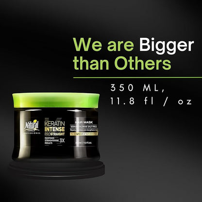 Natural Formula Keratin Hair Mask - Intense Repair, Hair Mask for Frizzy Hair - 350ml